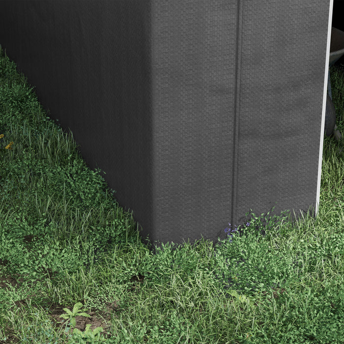 Outsunny 6' X 8' Outdoor Storage Shed, Galvanised Steel Portable Bike Shed