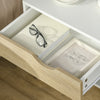 HOMCOM Bedside Table with Drawer & Shelf, Nightstand, End Table for Bedroom