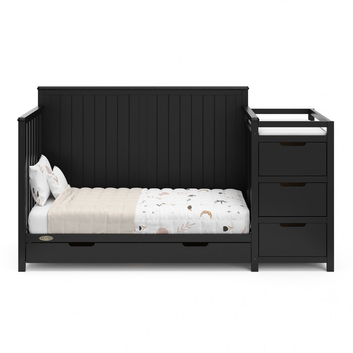 Graco Hadley 5-in-1 Convertible Crib and Changer with Drawer - Black