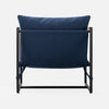 Aidan Metal Frame Sling Accent Chair with Cushions - Navy | Aidan fauteuil d’appoint à sangle avec cadre en métal et coussins - Bleu marine