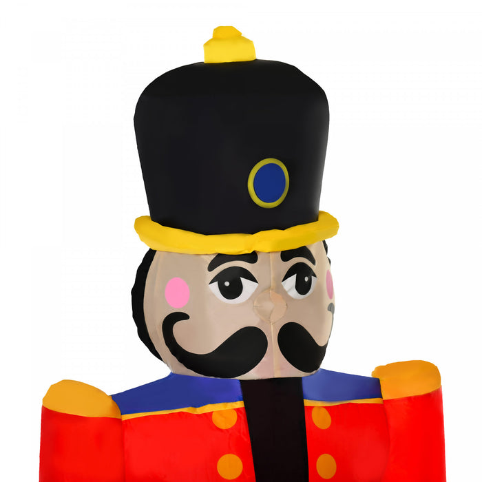 Homcom 6ft Nutcracker Toy Soldier Inflatable Christmas Decoration