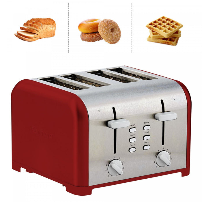 Kenmore 4-Slice Toaster with Dual Controls Red - KKTSDC4SR