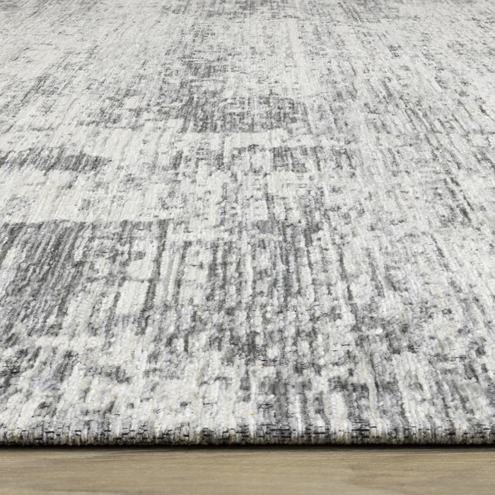 Kylie Grey Faded Borders Rug, 7'10\" x 10'10\" Indoor Area Rug