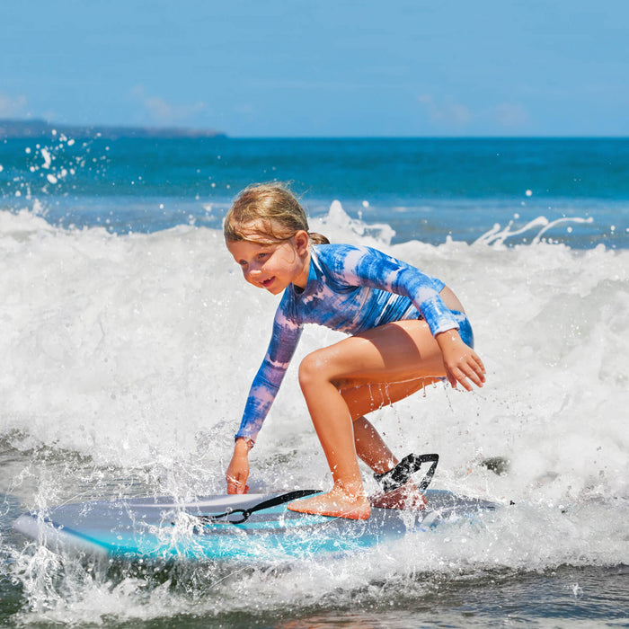 Costway 41\" Lightweight Body Board With Eps Core Xpe Deck Hdpe Bottom Crescent Tail Blue