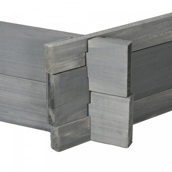 Outsunny 39\" X 36\" Screwless Raised Garden Bed, Hexagon Planter Box, Herb Garden For Vegetables, Flowers, Grey