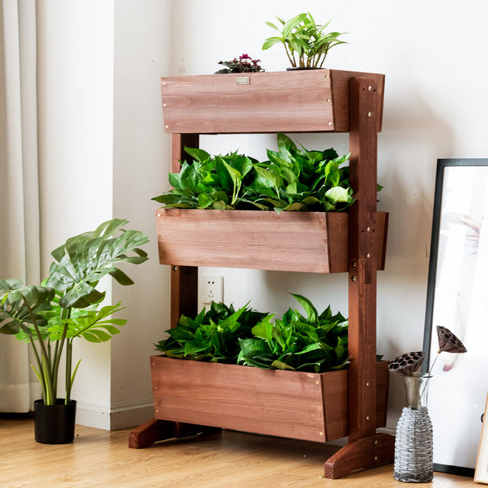 Costway 3-tier Raised Garden Bed Vertical Freestanding Elevated Planter Patio Balcony