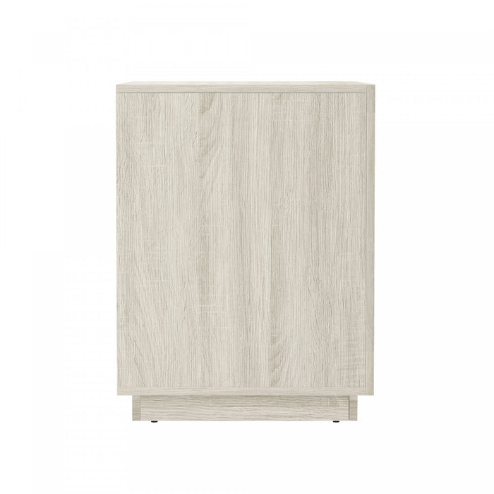 Soren Contemporary 26\" Nightstand in Whitewashed Oak (2-Drawer)