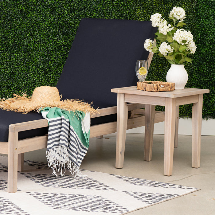 Teagon Outdoor Side Patio Occasional Table - Natural