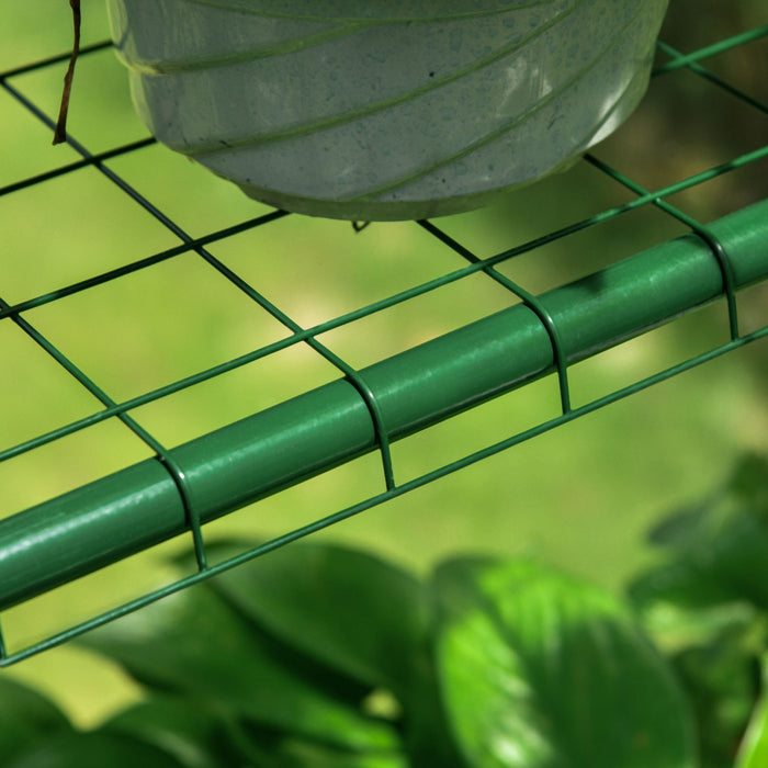 Outsunny 4.7 X 4.7 X 6.4ft Walk-in Plant Greenhouse Portable Garden Flower Seed Warm House 8 Shelves Outdoor Plant Growth Hot House Pvc Cover Transparent