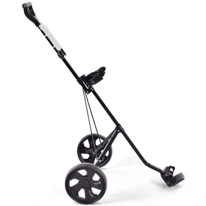 Costway Folding 2 Wheel Push Pull Golf Club Cart Trolley Swivel Scoreboard Lightweight