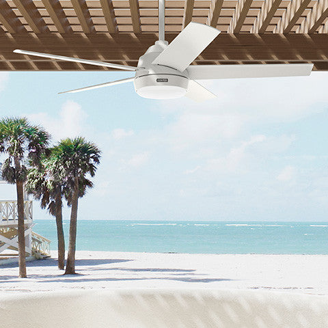 Skyflow Ceiling Fan with Light Fixture - White