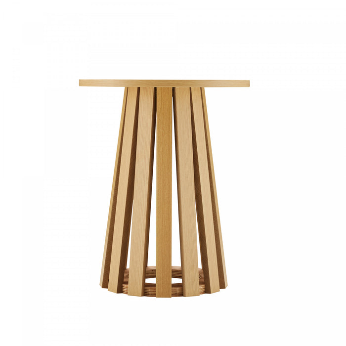 Layla Scandinavian Modern End Table in Light Oak