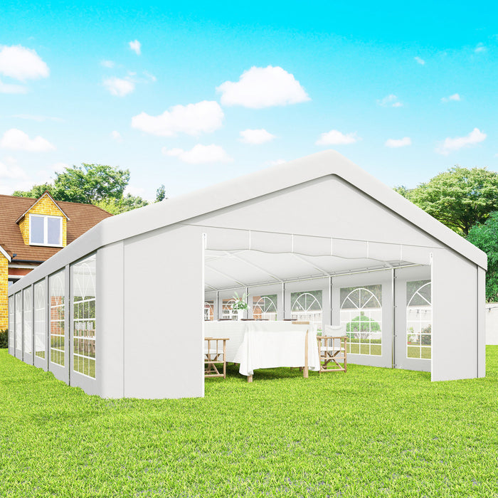 Outsunny 20' x 40' Large Party Tent with 12 Removable Window Sidewalls
