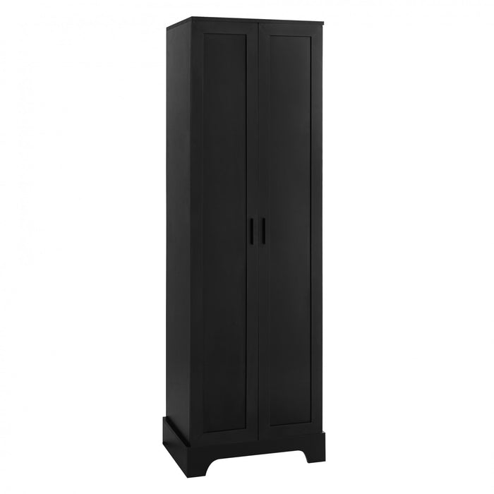 Liam Multi-Functional Storage Cabinet with Doors and Adjustable Shelves,Black Accent Cabinet