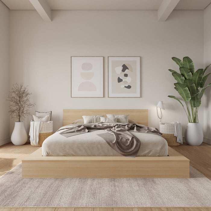 Kanso Low Platform Bed Set King Bed