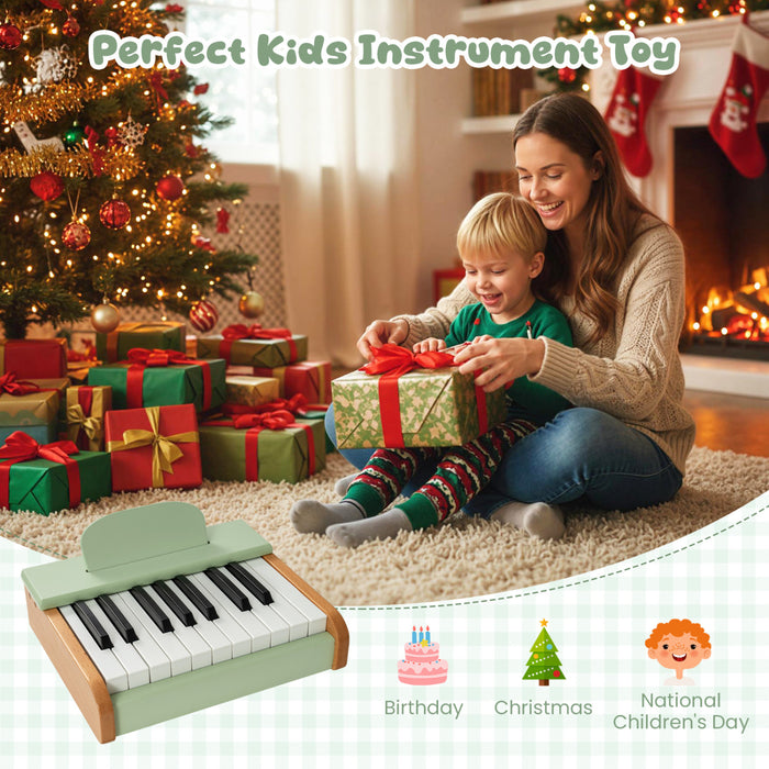 Costway 18 Keys Kids Piano Keyboard with Removable Music Stand One-key Start for Boys Girls Green