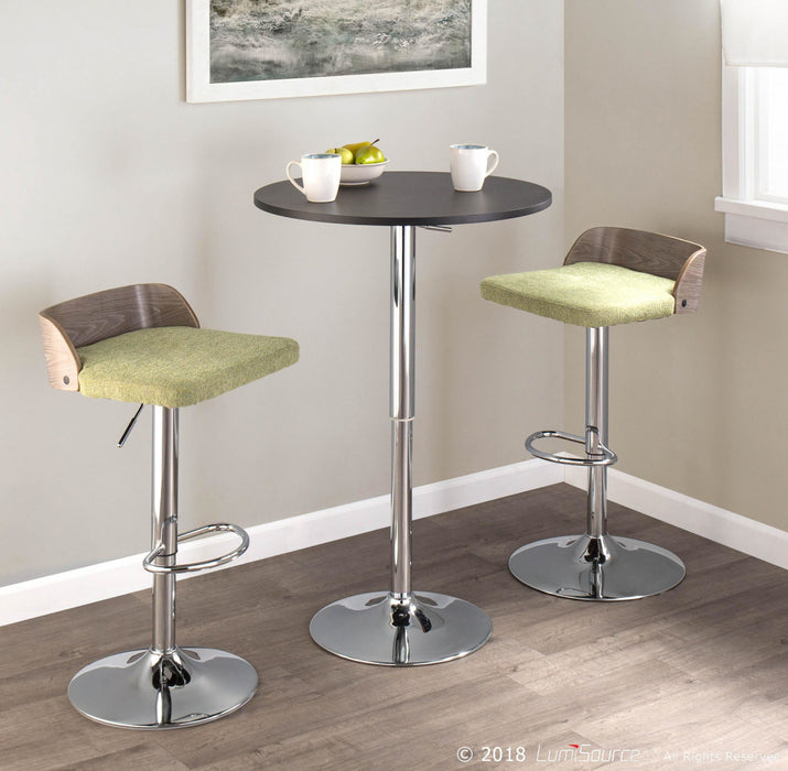 LumiSource Adjustable Contemporary Bar Dining Pub Table - Black