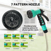 Outsunny Retractable Garden Hose Reel, 1/2 in x 65ft Wall Mounted Water Hose Reel with 7- Function Sprayer Nozzle, Auto Rewind, Any Length Lock, 180° Swivel Bracket, Blue