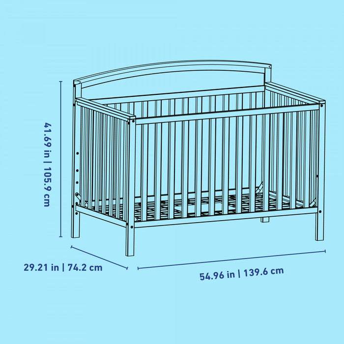 Graco Benton 5-in-1 Convertible Crib - Pebble Gray
