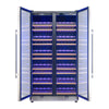 Forno Vernazza 40"Side-by-Side Dual Zone Wine Cellar, 25.07 cu.ft Capacity, Stainless Steel- FWCDR6642-40S | Cave a vin Vernazza de 40" cote a cote a double zone, capacite de 25,07 pi³, en acier inoxydable-FWCDR6642-40S