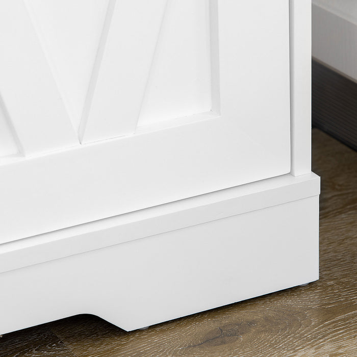 HOMCOM 71\" Farmhouse Tall Kitchen Pantry Storage Cabinet, White