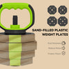 Soozier 6-in-1 Adjustable Dumbbell Set, 66lbs Free Weights Set, Green