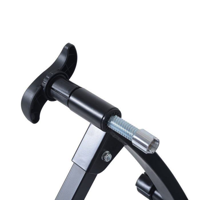 Soozier Foldable Indoor Bike Trainer, Stationary Bicycle Stand For Riding Exercise, 26-28\" & 700c Wheels, Black
