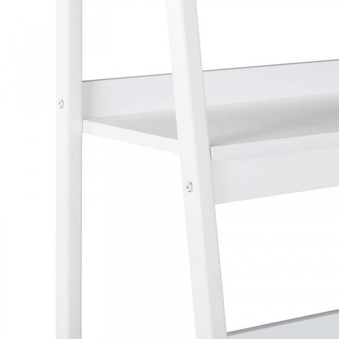 HOMCOM Set of 2, 4 Tier Ladder Shelf Bookcase, Multifunctional Display Rack