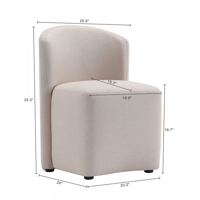 Hearth Contemporary Modern Upholstered Side Chair in Barley