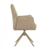 Elowen Taupe Upholstered Swivel Dining Armchair (Set of 2) | Fauteuil de salle a manger pivotant Elowen rembourre taupe (ens. de 2)