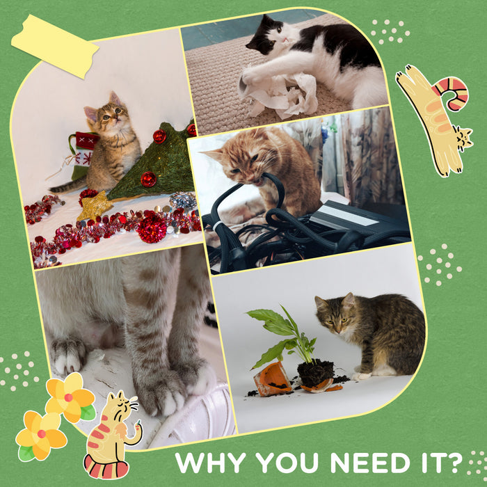 Pawhut 18\" Plush Cat Tree With Two Flower Platforms, Multi-activity Centre Cat Tower With Jute Scratching Posts, Elevated Perches, Round Roomy Condo With Door, Green