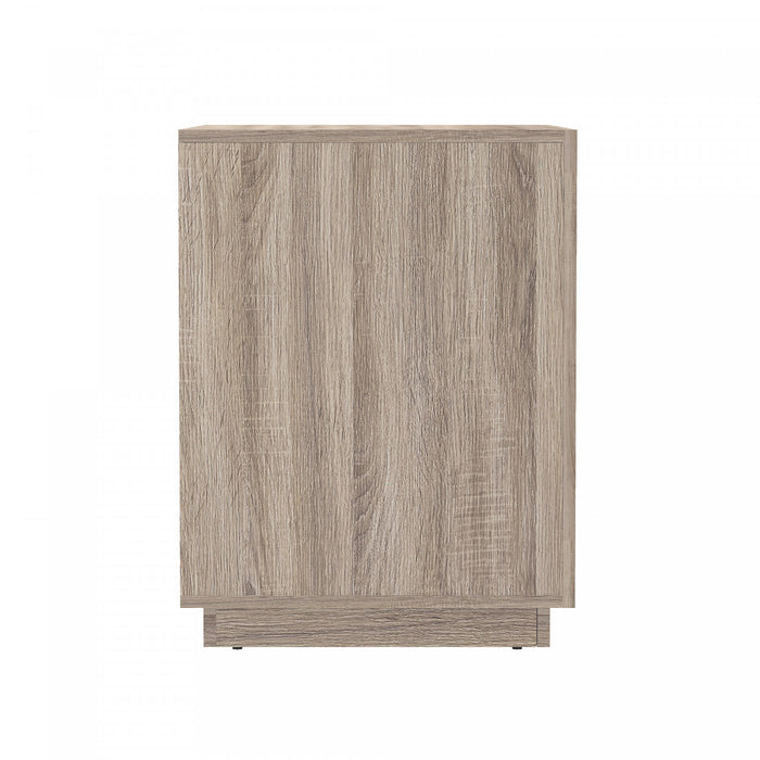 Soren Contemporary 26\" Nightstand in Natural Oak (2-Drawer)