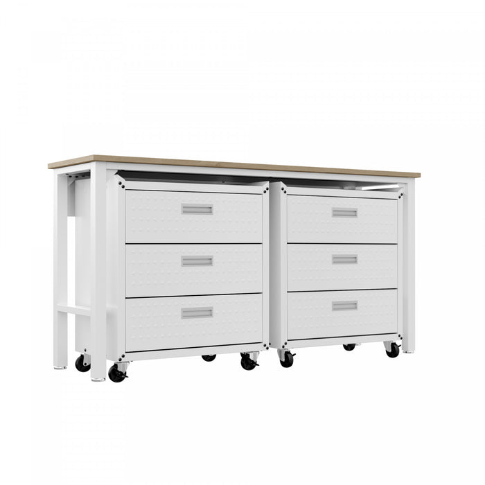 Fortress Modern 3-Piece Garage Set in White Garage Storage