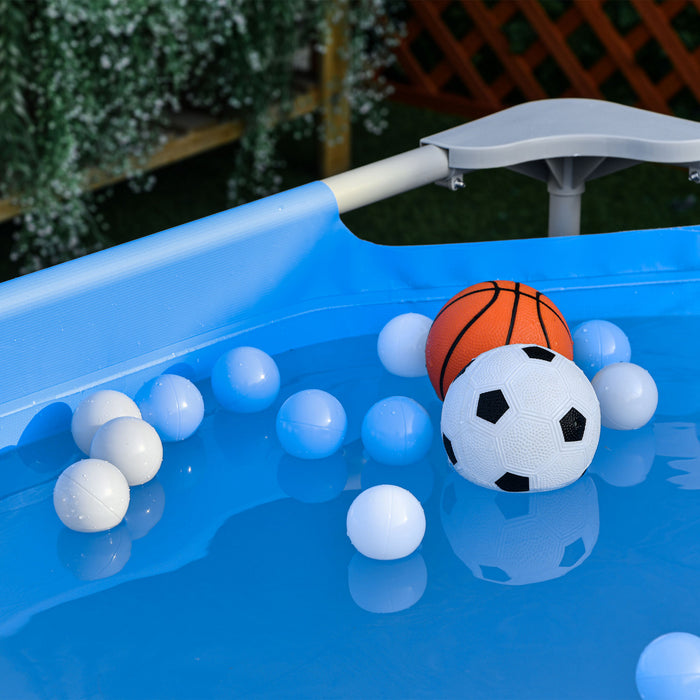 Outsunny 8.3’ X 5’ X 26” Frame Above Ground Swimming Pool Set, Blue