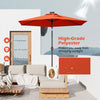 Costway 9FT Patio Solar Umbrella LED Steel Tilt W/ Crank Orange