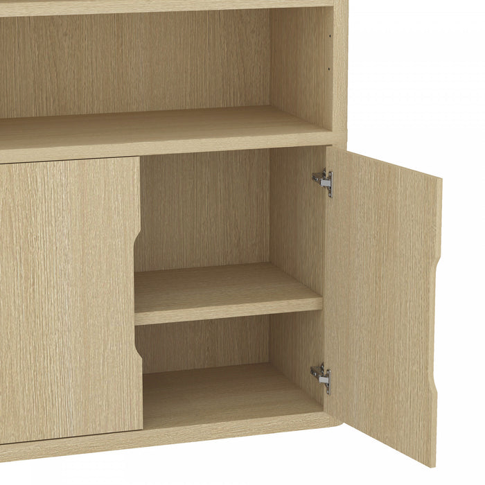 Rivington Modern 40\" Bookcase Cabinet in Natural Oak - Set of 3