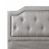Kellen Upholstered Platform Bed with Headboard in Light Grey - King Size | Kellen lit plateforme rembourré avec tête de lit gris pâle - Très grand