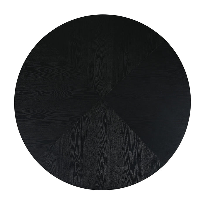 Cove 47.25\" Round Pedestal Dining Table for 4-5 People, Black
