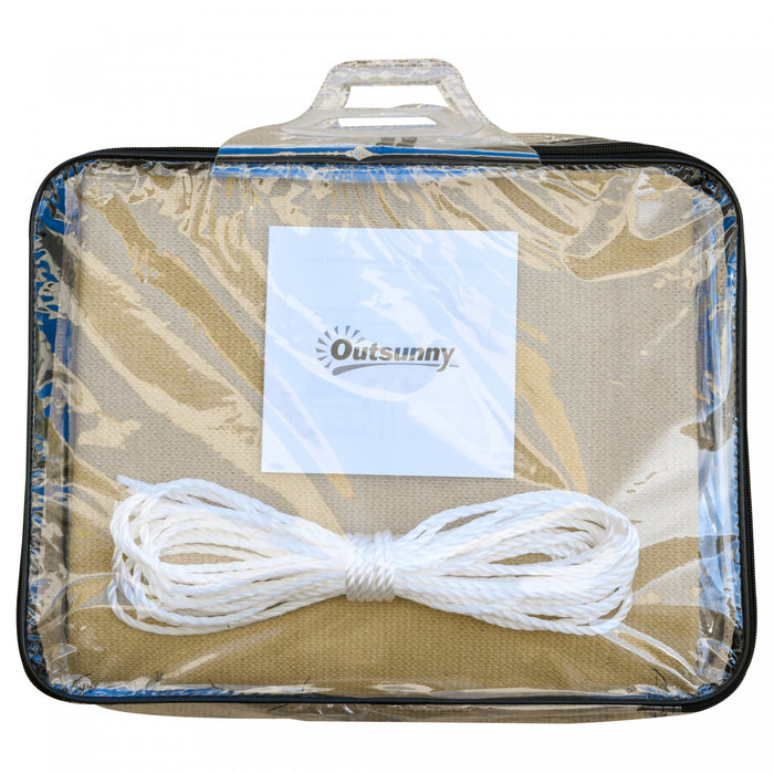 Outsunny Square 12’ Canopy Sun Sail Shade Garden Cover Uv Protector Outdoor Patio Lawn Shelter With Carrying Bag (sand)