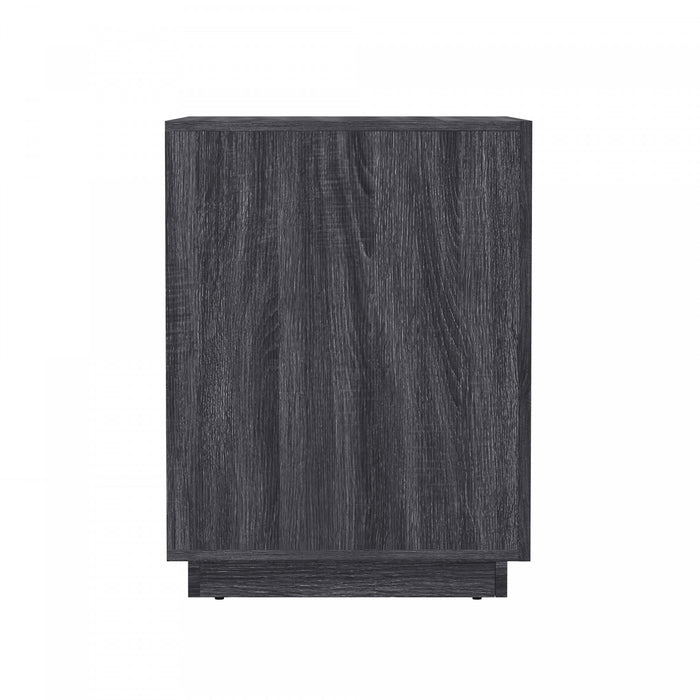 Soren Contemporary 26\" Nightstand in Charcoal Gray (2-Drawer)