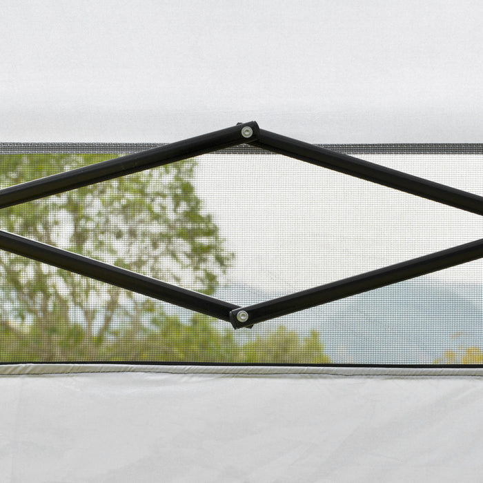 Outsunny 7' X 7' Garden Foldable Pop Up Gazebo Tent With Backpack & Adjustable Legs Outdoor Party Canopy, White & Black