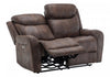 Large 2-Seater Power Reclining Love Seat, 60" Wide, Usb Port Included, Brown Leather-Look Recliner | Grand Causeuse 2 Places Inclinable Electrique, 60"L, Port Usb Inclus, Aspect Cuir Brun