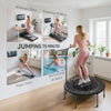 Soozier 39" Mini Exercise Trampoline Indoor Fitness Rebounder w/ Adjustable T-Bar Black