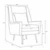 Vista Mid-Century Modern Metal Upholstered Lounge Chair in Ecru | Fauteuil lounge Vista style moderne du milieu du siecle en metal et tissu, coloris ecru