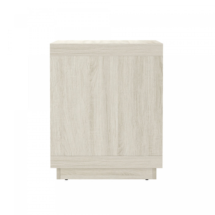 Navis Contemporary 32\" Nightstand in Whitewashed Oak (2-Drawer)