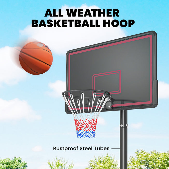 Soozier Portable Basketball Hoop, 4.4-10ft Adjustable Height