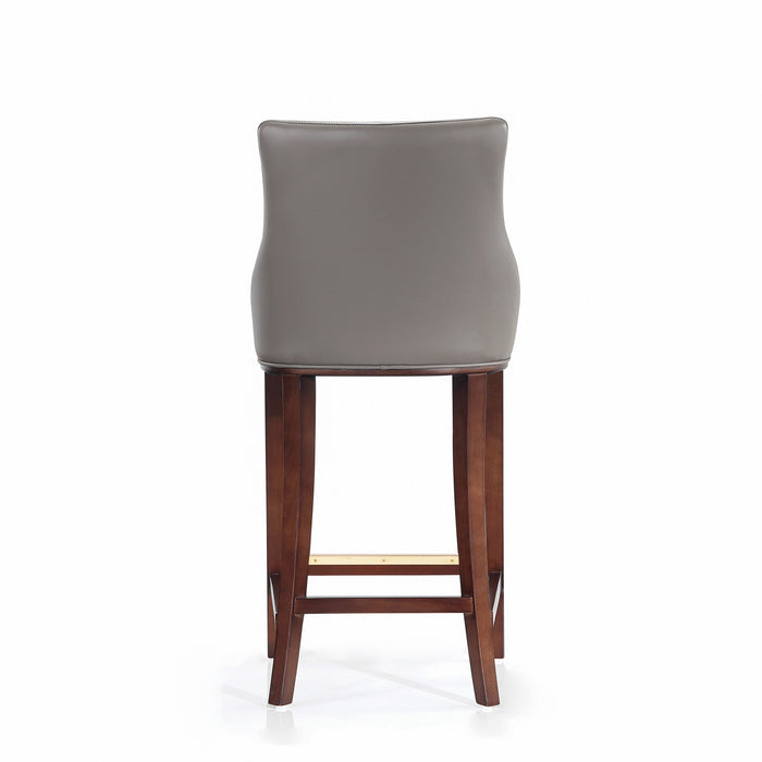 Shubert Modern Wood Upholstered Barstool in Dark Taupe - Set of 3