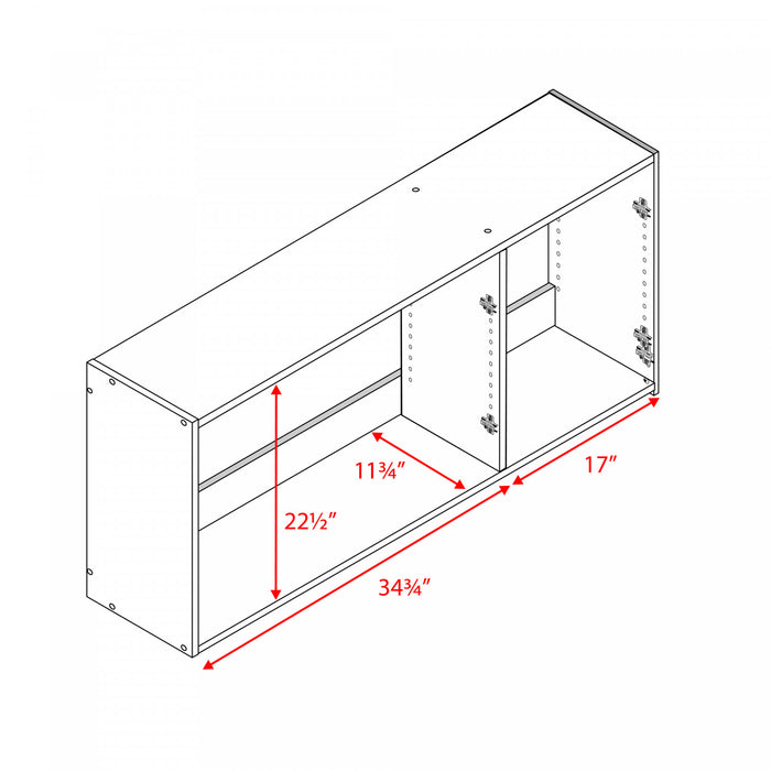 Elite 54\" Wall Cabinet - Espresso