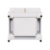 Aspen Nightstand Set of 2 with Drawers and Open Shelves, Milk White | Aspen Lot de 2 Tables de Nuit avec Tiroirs et Etageres Ouvertes, Blanc Lait