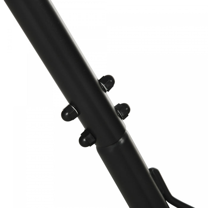 Outsunny 12ft Adjustable Hammock Stand Steel Frame Universal Fit Picnic Camp Day Bed Swing Metal Stand Up To 264lbs Capacity Black